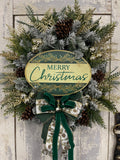 Green and Gold Christmas Wreath
