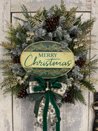 Green and Gold Christmas Wreath