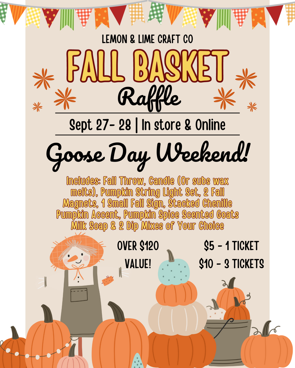 Fall Raffle Basket Tickets