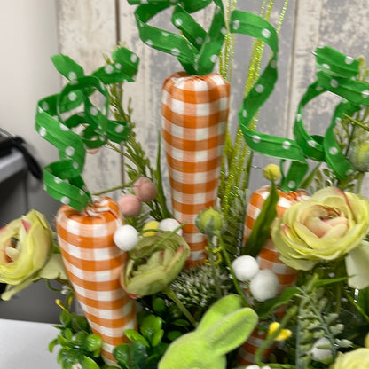 Green Velvet Bunny Centerpiece