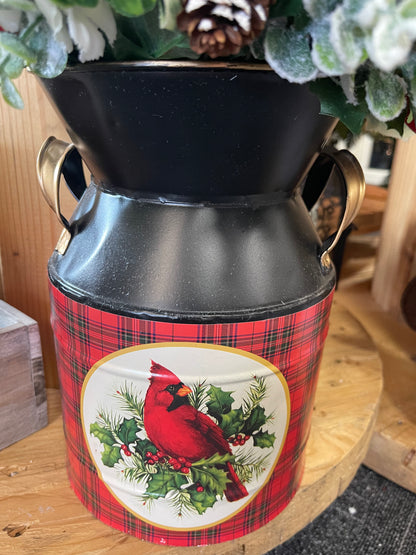 Cardinal Milk Can