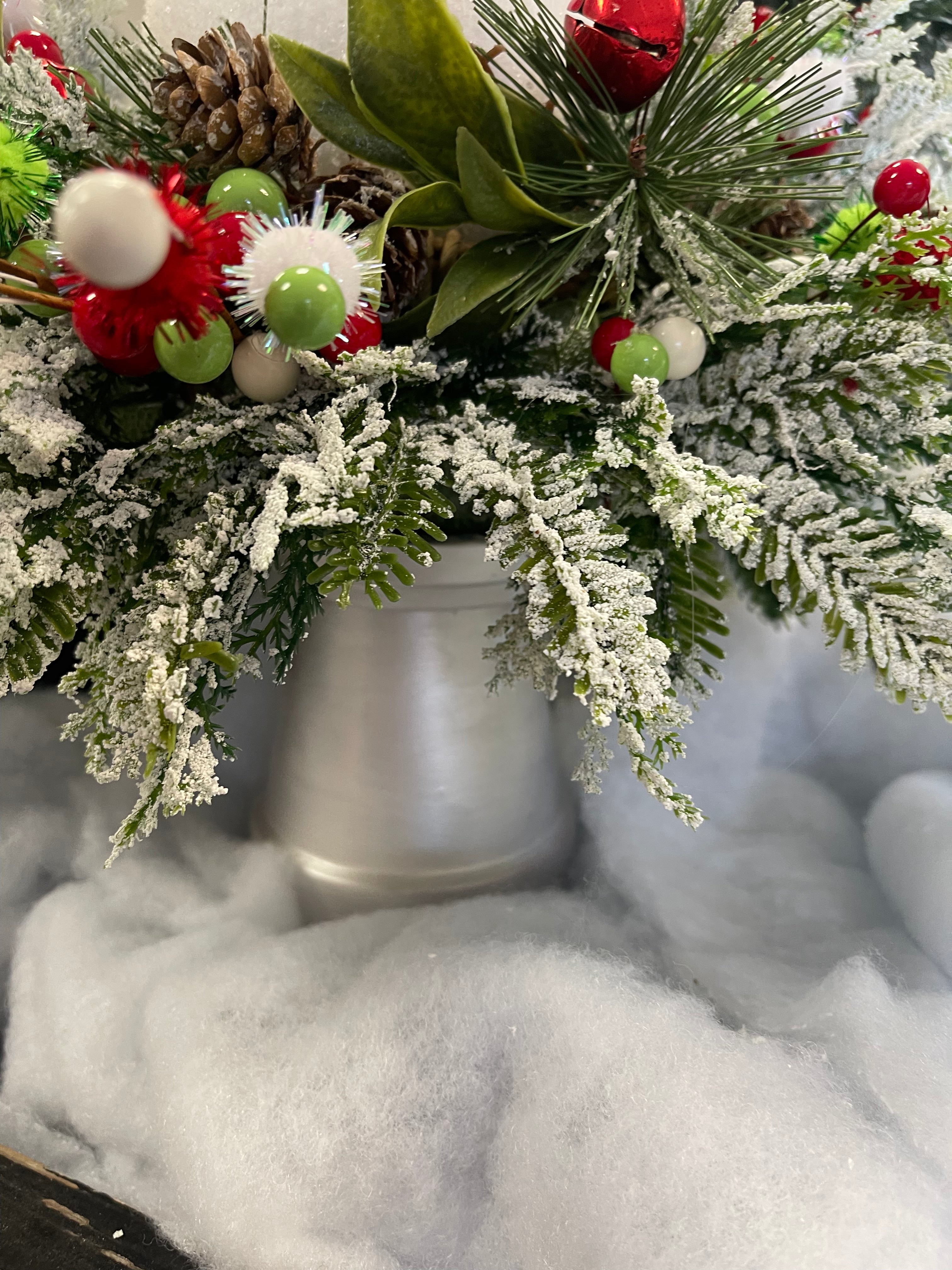 Whimsical Snowman Candlestick Arrangement