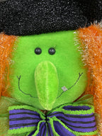 Green and Purple Halloween Witch Wreath