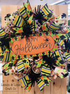 Spooky Spider Halloween Mesh Wreath