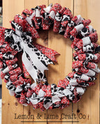 Cowprint Bandana Ribbon Wreath