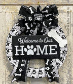 Dog Ribbon Wrapped Wreath