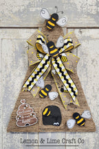Jute Wrapped Bee Doorhanger with Bow