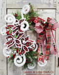 Whimsical Tartan Plaid Christmas Wreath
