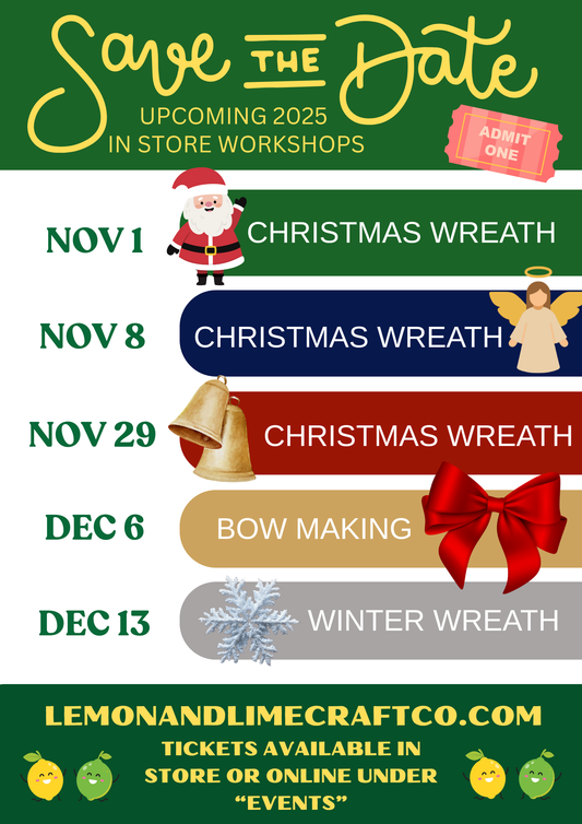 UPCOMING WORKSHOPS!