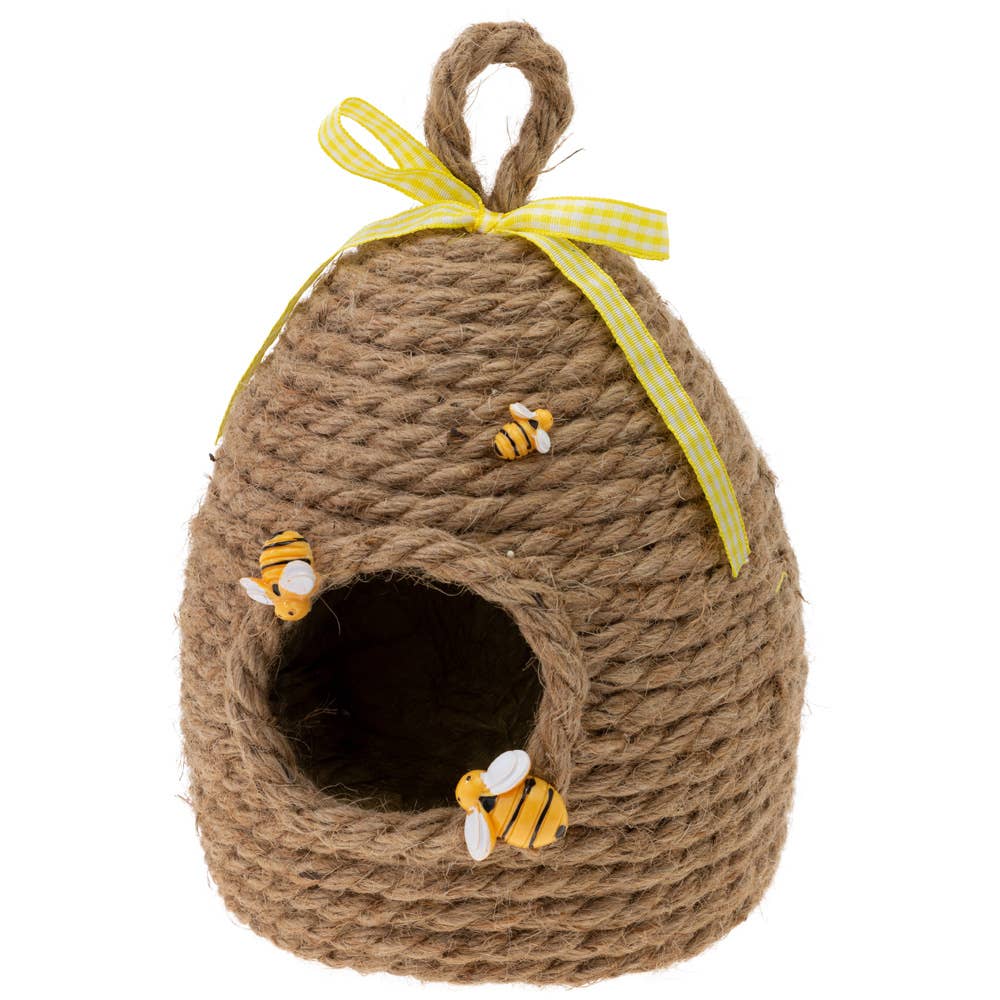 8" Tall Beekeeper Beehive Hanging Bee Décor