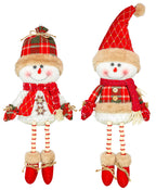 Christmas Cherry Charm Snowman Dangle Leg