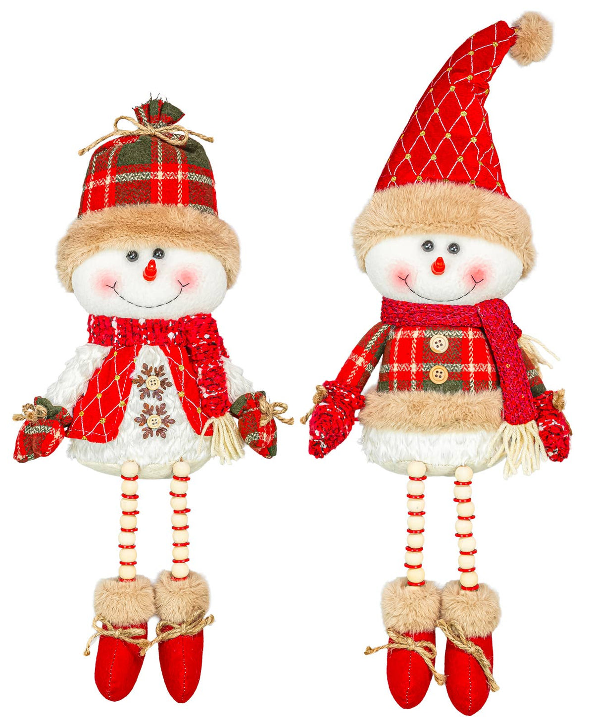 Christmas Cherry Charm Snowman Dangle Leg