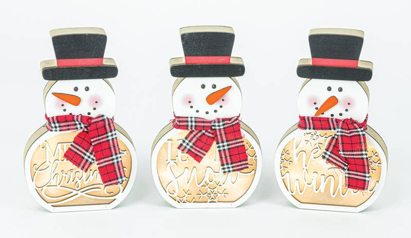 Snowman Cutout With Lights