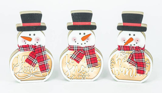 Snowman Cutout With Lights