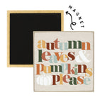 Autumn Leaves Colorful - Square Magnets