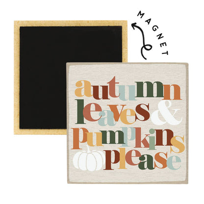 Autumn Leaves Colorful - Square Magnets