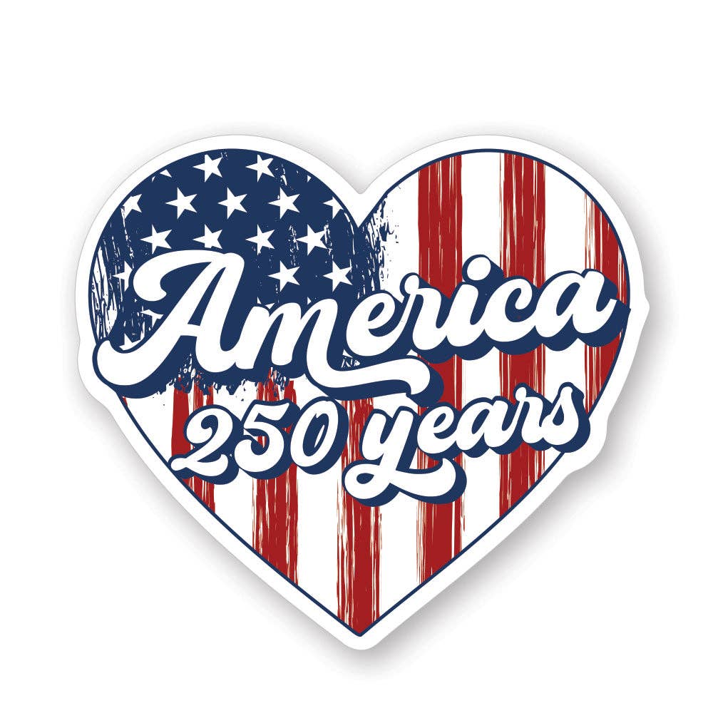 America 250 Years Heart - Stickers