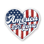 America 250 Years Heart - Stickers