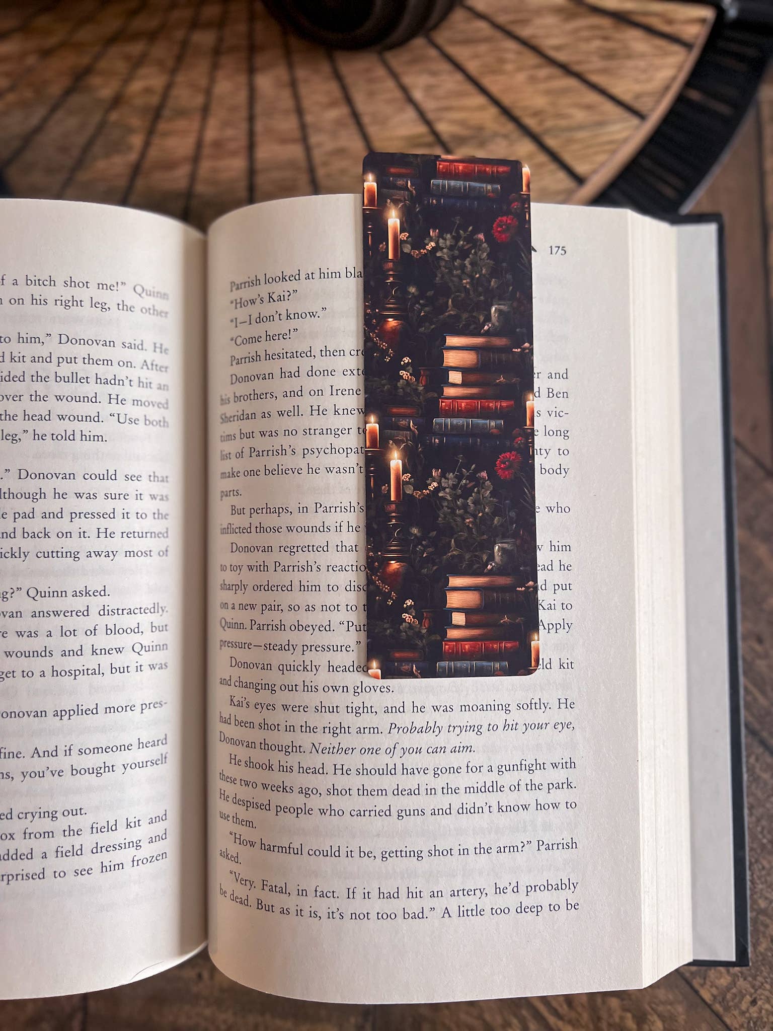 Dark Floral Bookmarks - Dark Academia