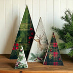 Farmhouse Wood Christmas Trees-Flannel Christmas
