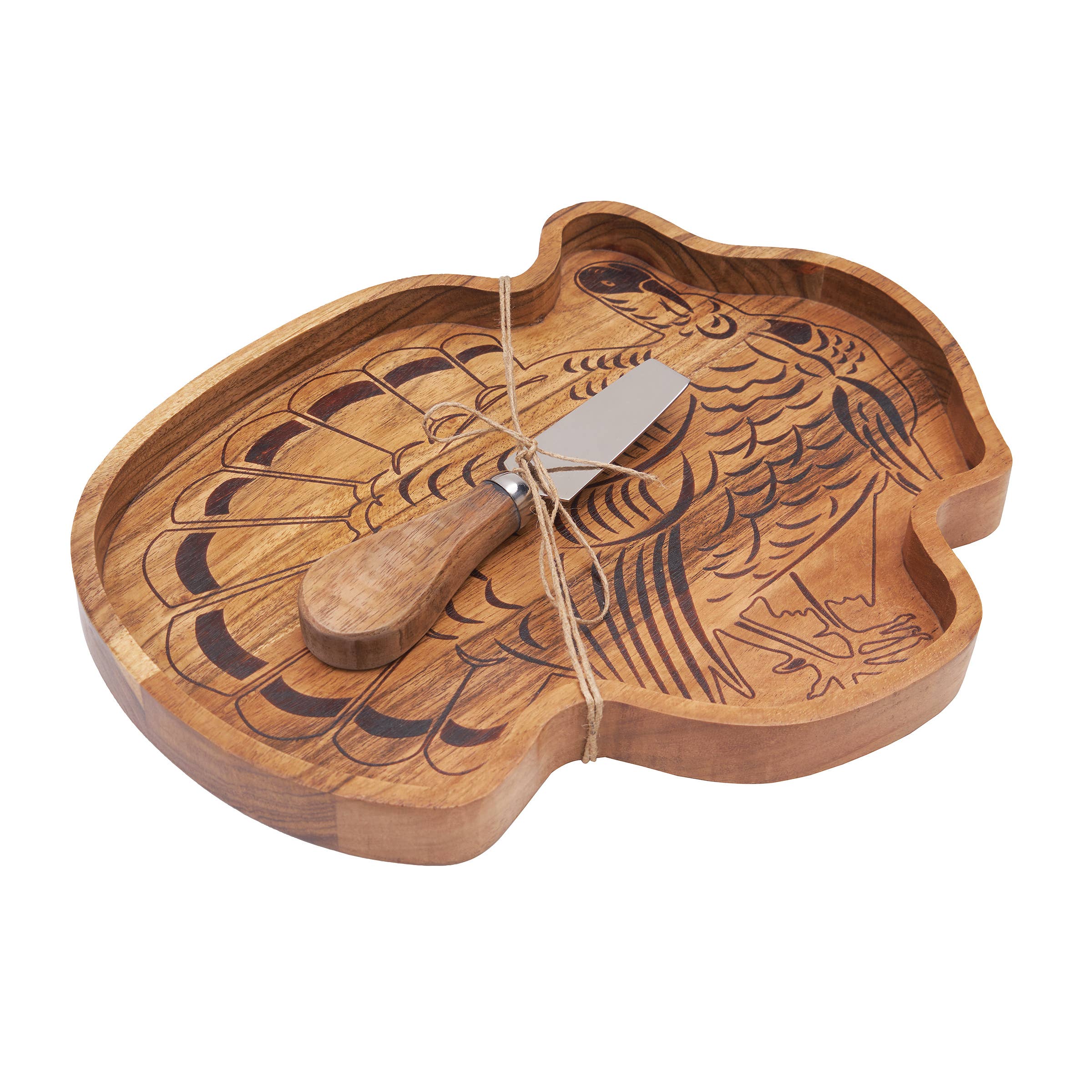 Fall/Harvest Turkey Charcuterie Serving Board With Spreader