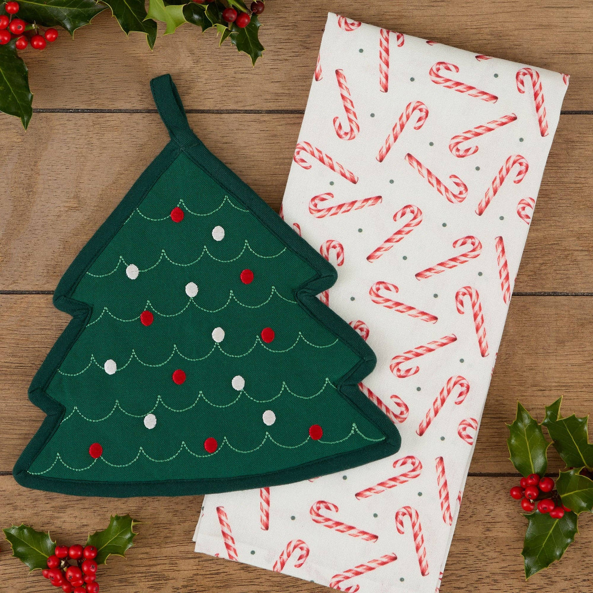 Christmas Tree Potholder Gift Set