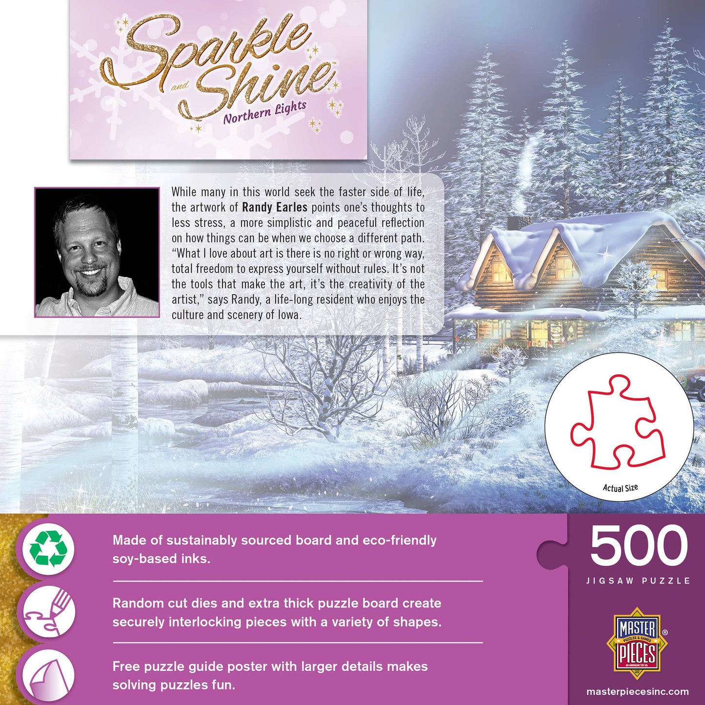 Sparkle & Shine - Northern Lights 500 Piece Glitter Puzzle