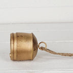 Vintage Gold Silo Bell with Jute Loop