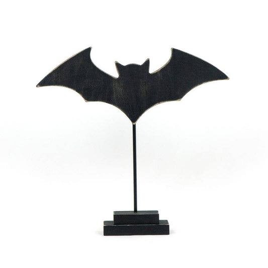 Bat Wood Cutout on Stand