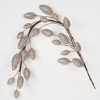 5ft Glitter Pinecone Garland-Champagne