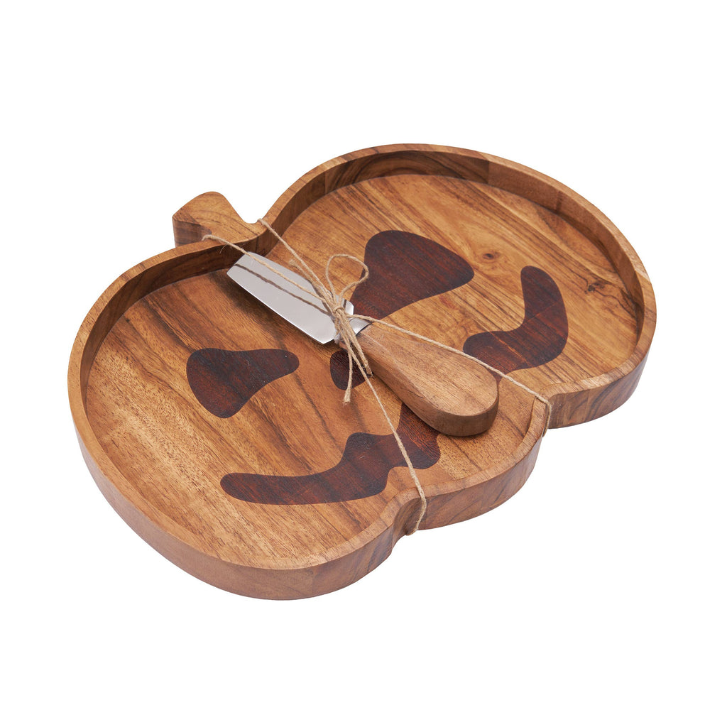 Halloween Pumpkin Charcuterie Serving Board With Spreader