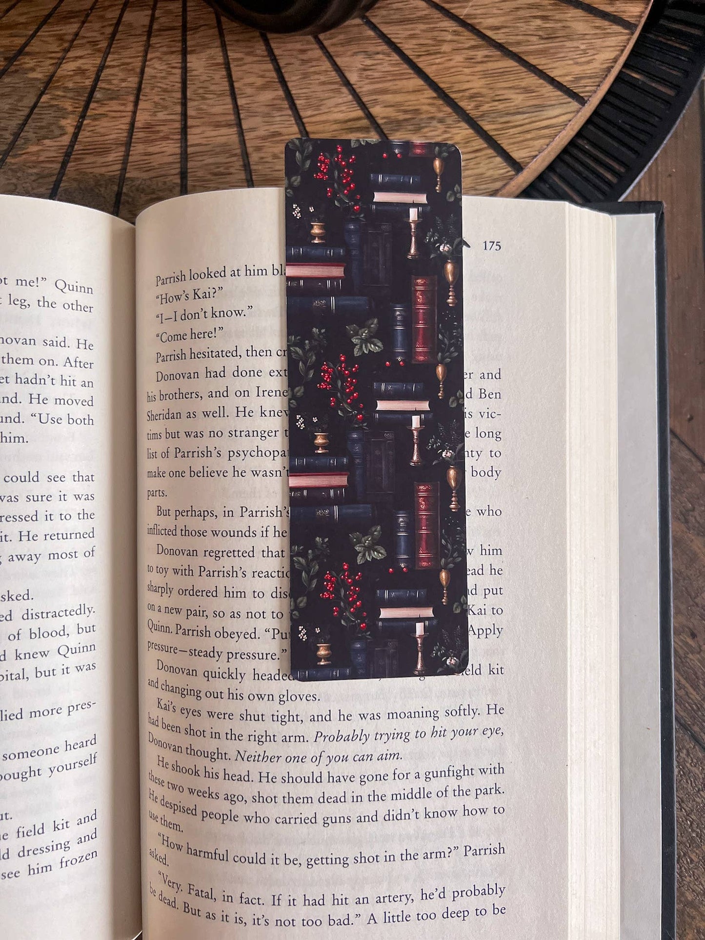 Dark Floral Bookmarks - Dark Academia