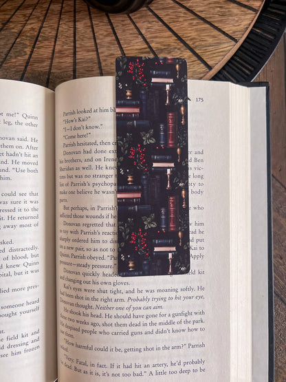 Dark Floral Bookmarks - Dark Academia