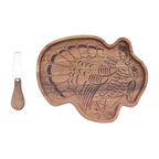 Fall/Harvest Turkey Charcuterie Serving Board With Spreader
