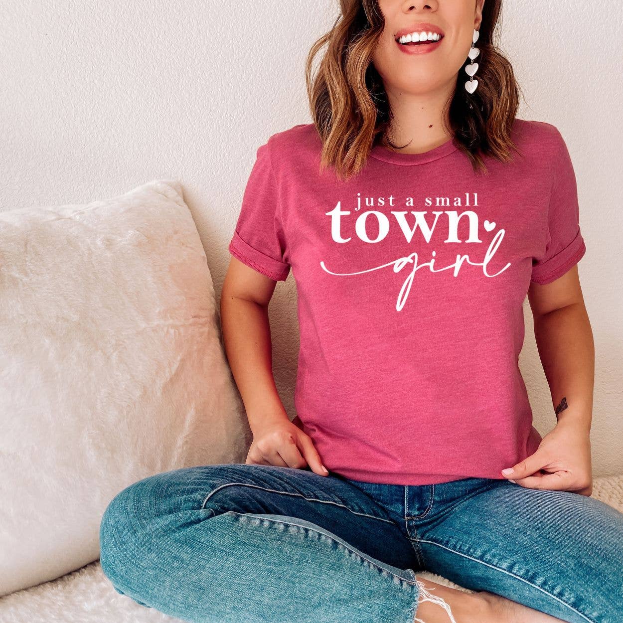 Just A Small Town Girl Heather Rose Tee
