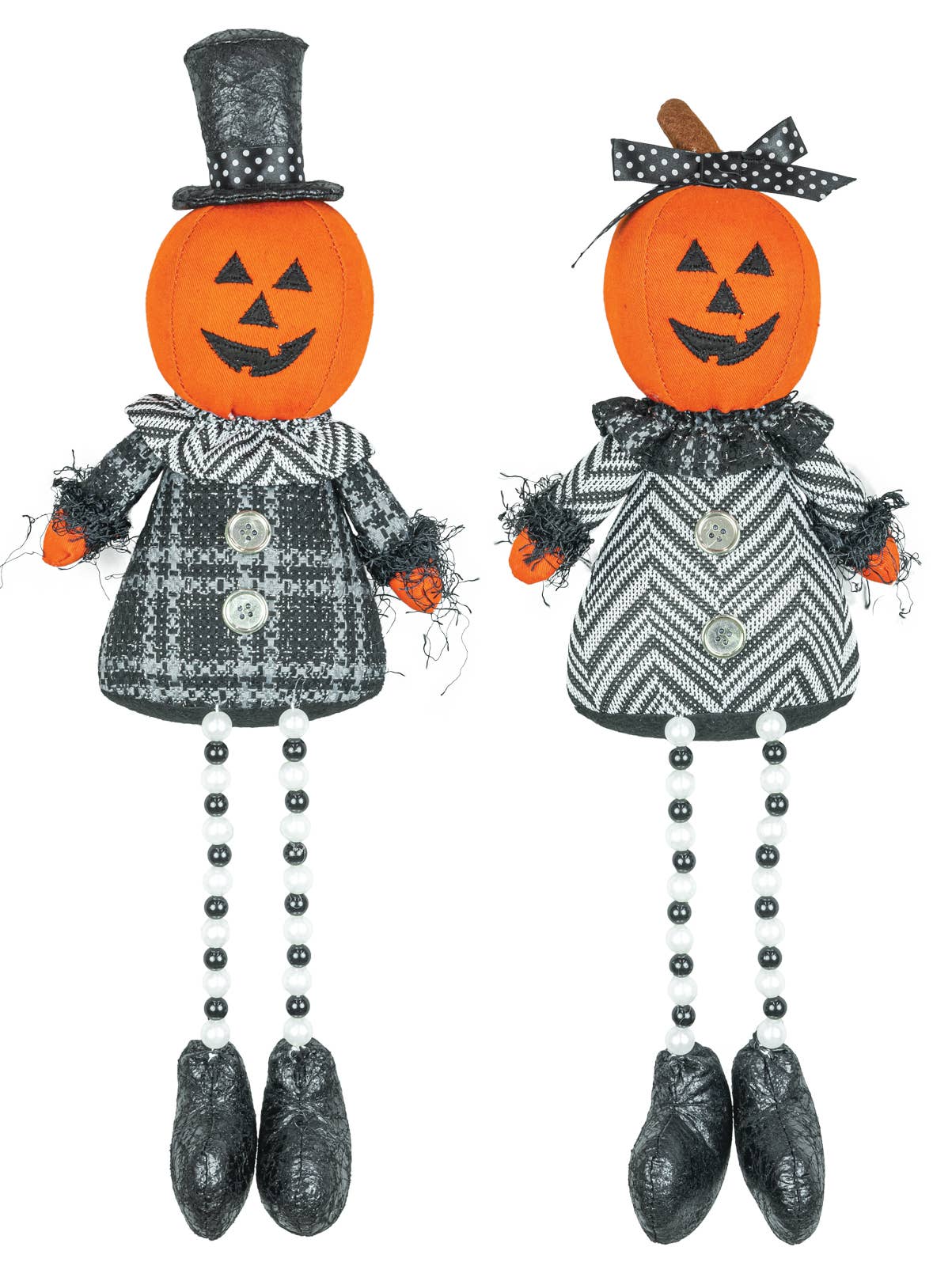 Midnight Beaded Leg Pumpkin Head