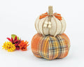 Burlap Plaid Stacking Pumpkin