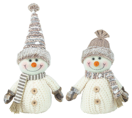 Cocoa Cream Tabletop Snowman