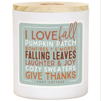 I Love Fall List - Cozy Cottage Scented Soy Candle