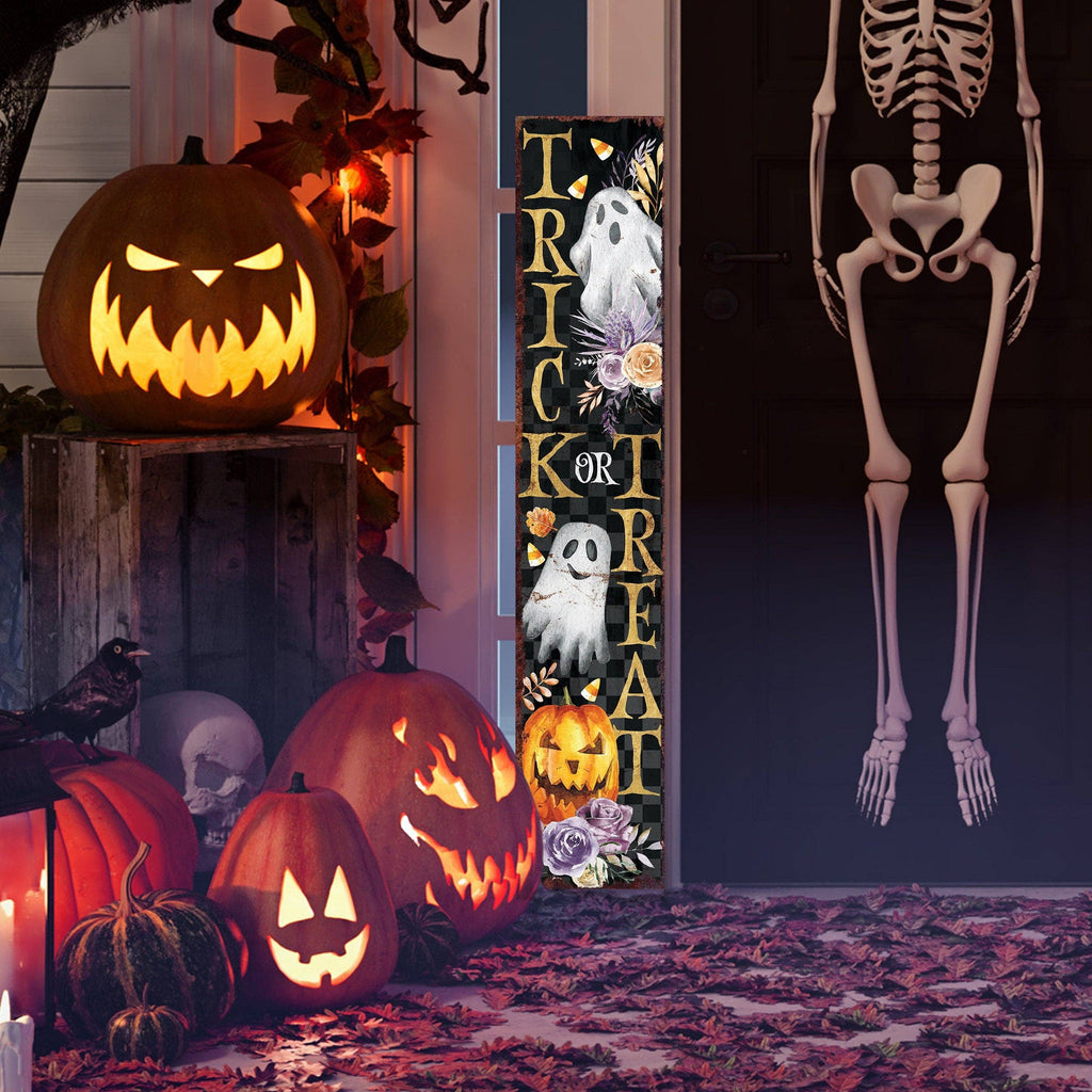 48in Trick or Treat Halloween Porch Sign