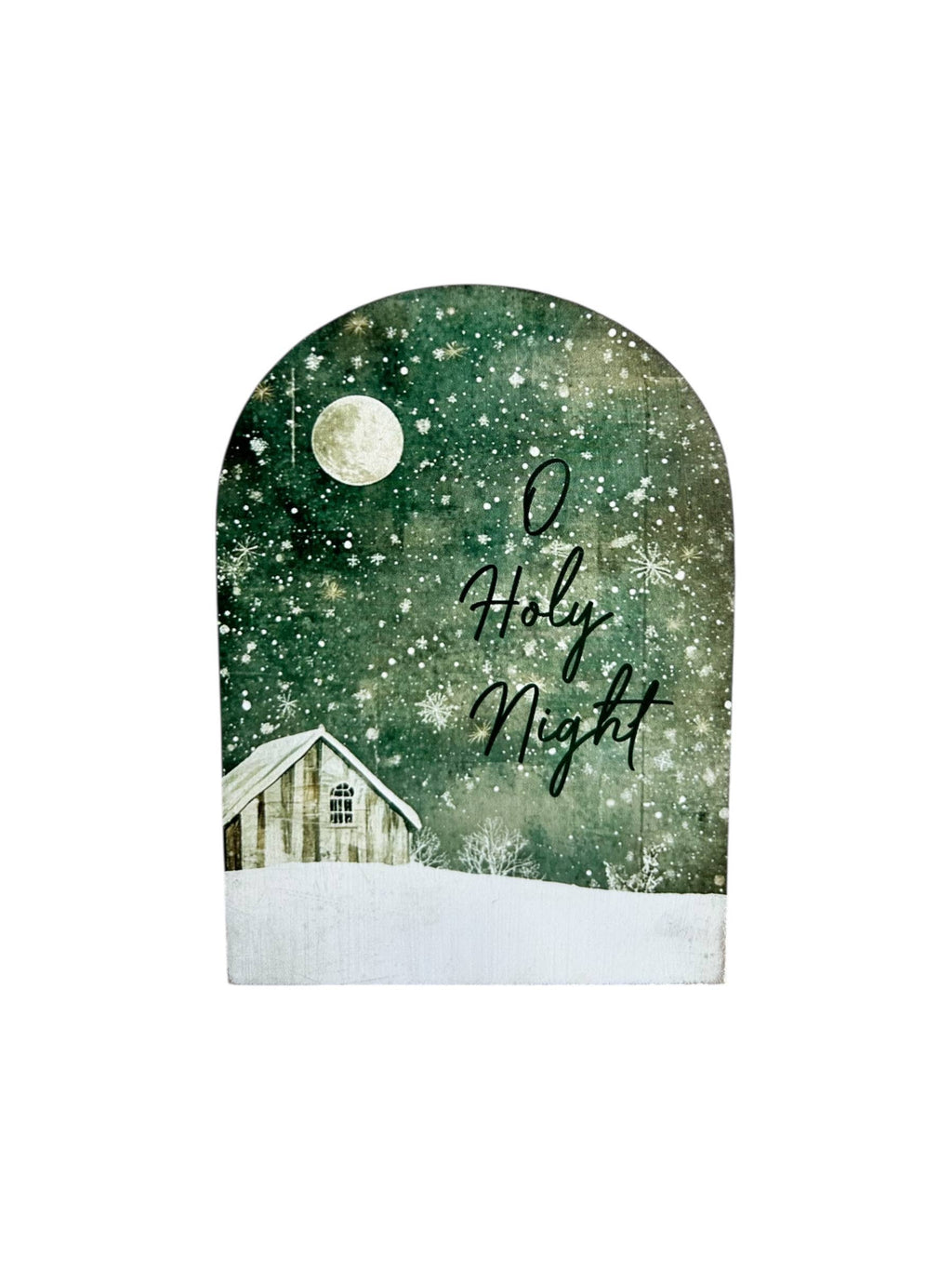 O Holy Night Holiday Wood Arch-Christmas Decor Sitter