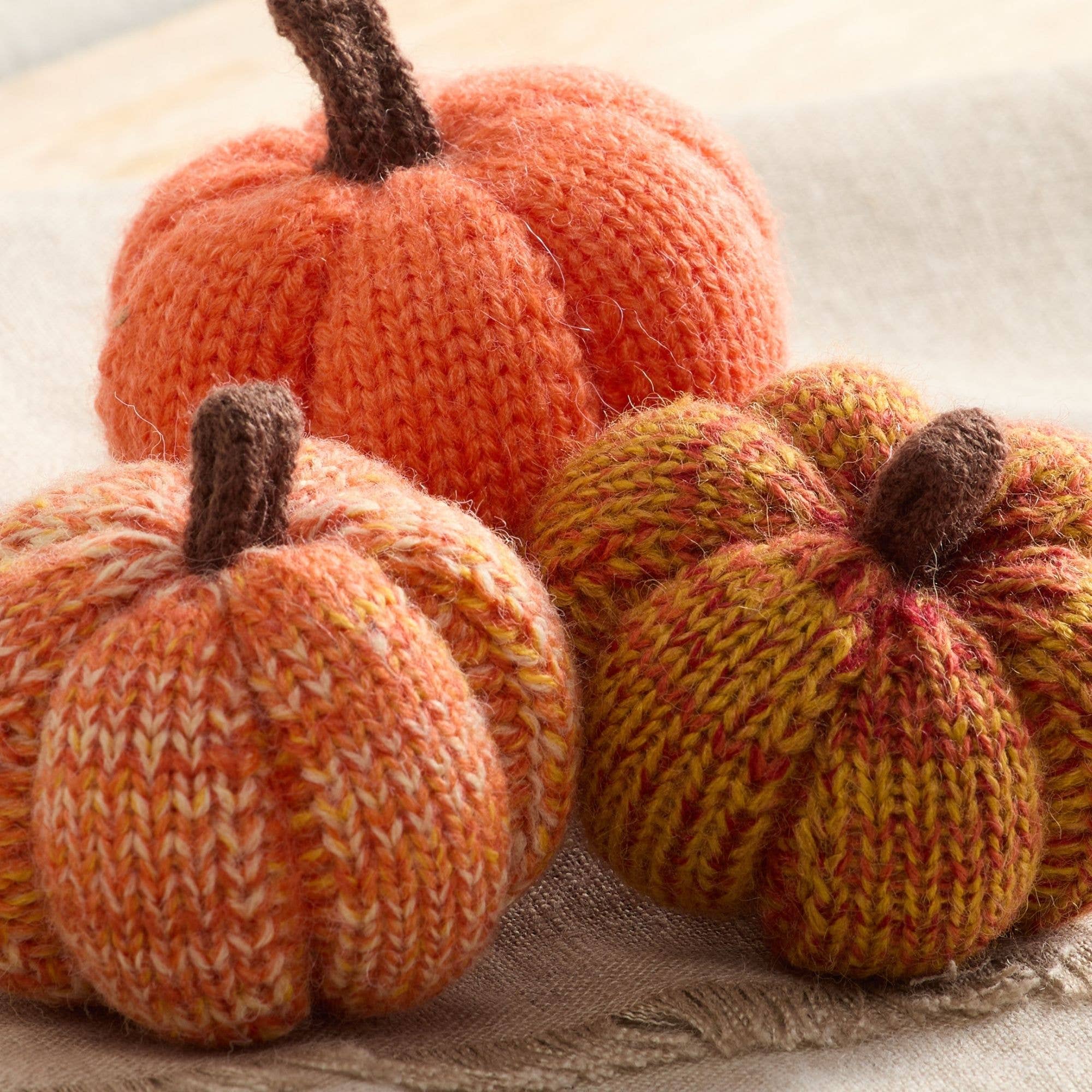 Cozy Knit Pumpkins