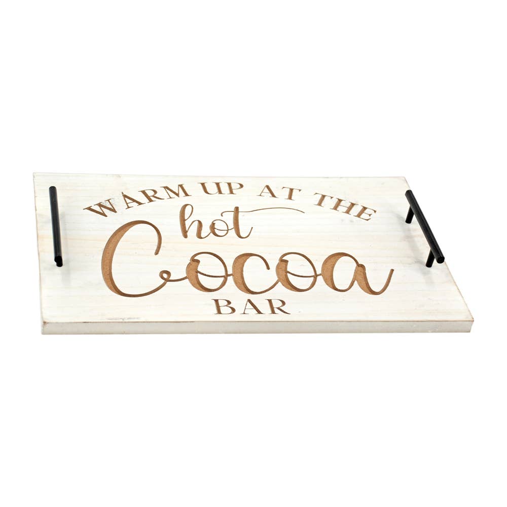 Hot Cocoa Bar Tray with Handles