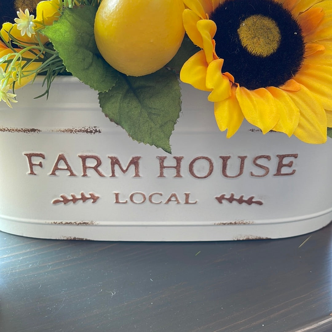 Sunflower Farmhouse Basket