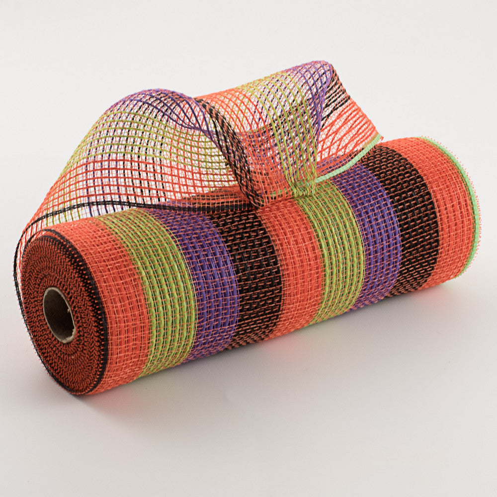 Small Stripe Fabric Mesh: Orange, Black, Fresh Green, Purple