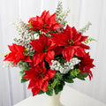 Poinsettia & Baby's Breath Bush