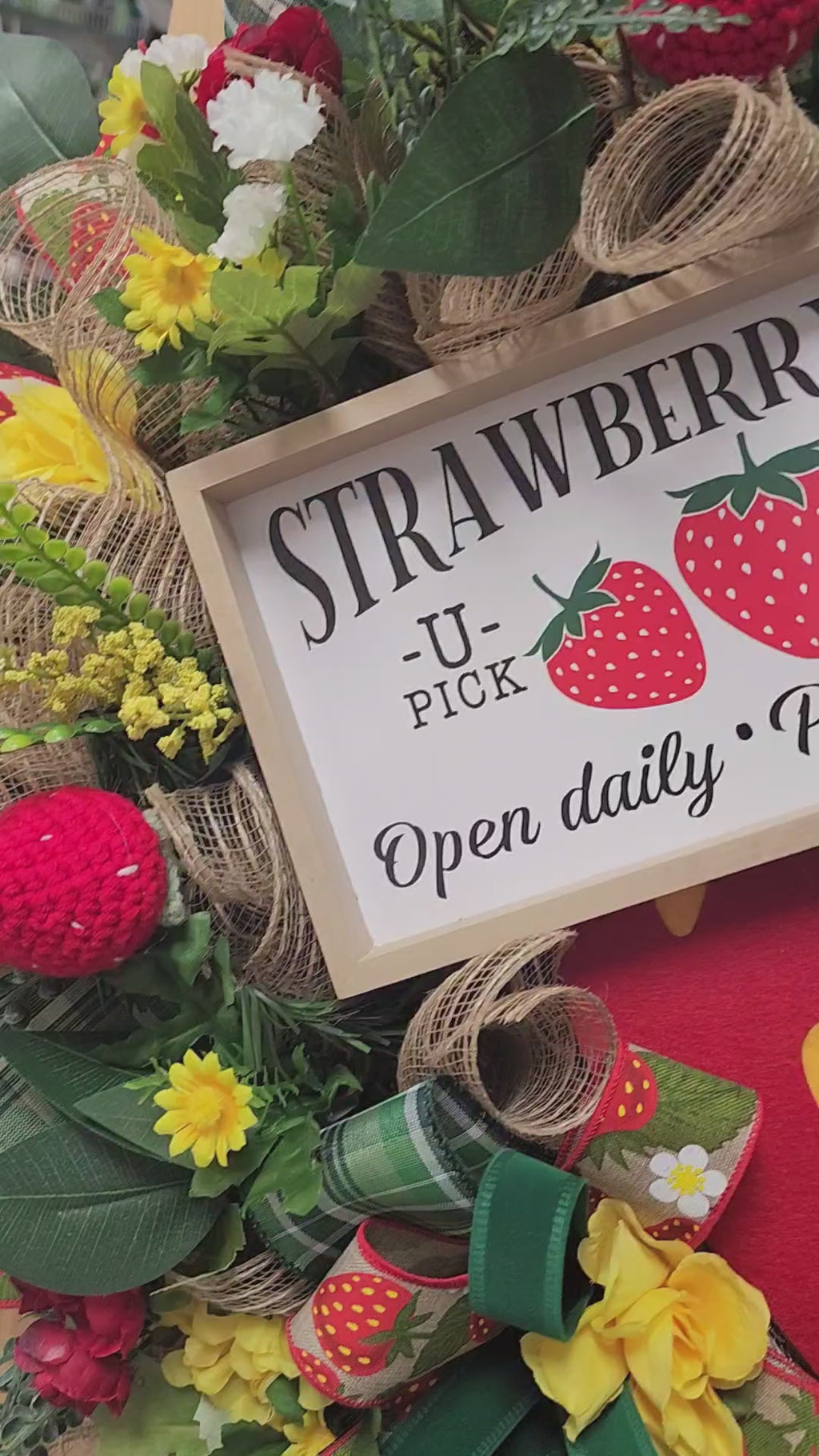 Large Strawberry Summer Wreath