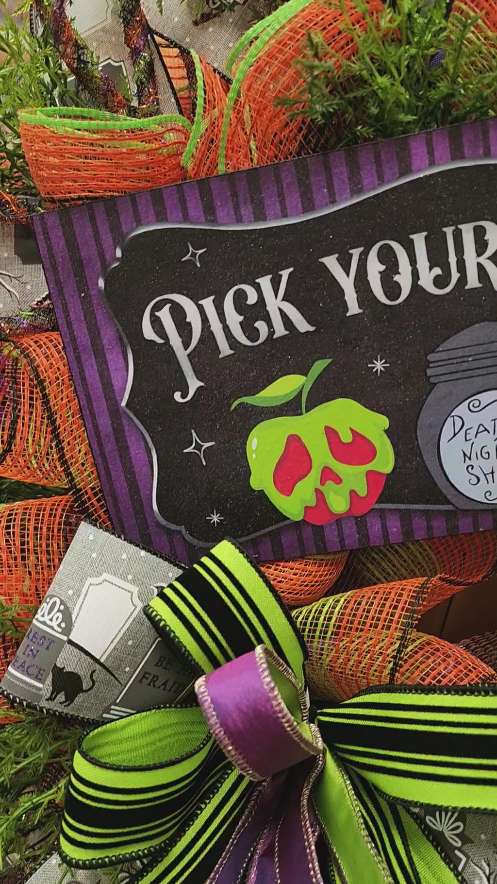Poison Apple Halloween Wreath