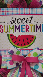 Summertime Watermelon Mesh Wreath