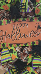 Spooky Spider Halloween Mesh Wreath